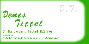 denes tittel business card